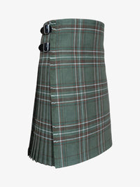 Green plaid kilt right side on a white background