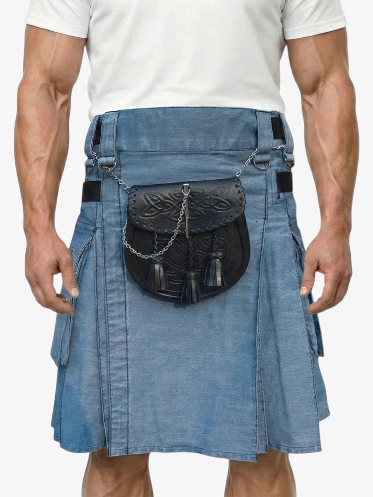 Light Blue Denim Kilt