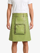 Light Green Leather Utility Kilt