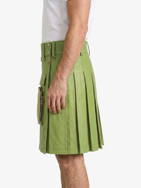 Light Green Leather Utility Kilt Left