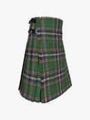 Green plaid kilt on a white background
