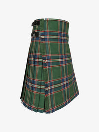 Green plaid kilt on a white background