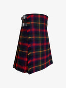Plaid kilt with a belt on a white background