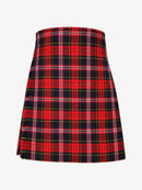 Red and black plaid kilt on a white background