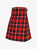 Red and black plaid kilt on a white background