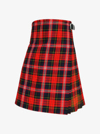 Red and black plaid kilt on a white background