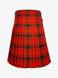 Red and black plaid kilt on a white background
