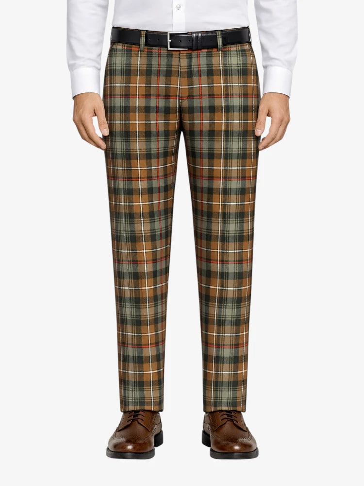 Brown Tartan Trousers