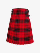 Red and black plaid kilt on a white background