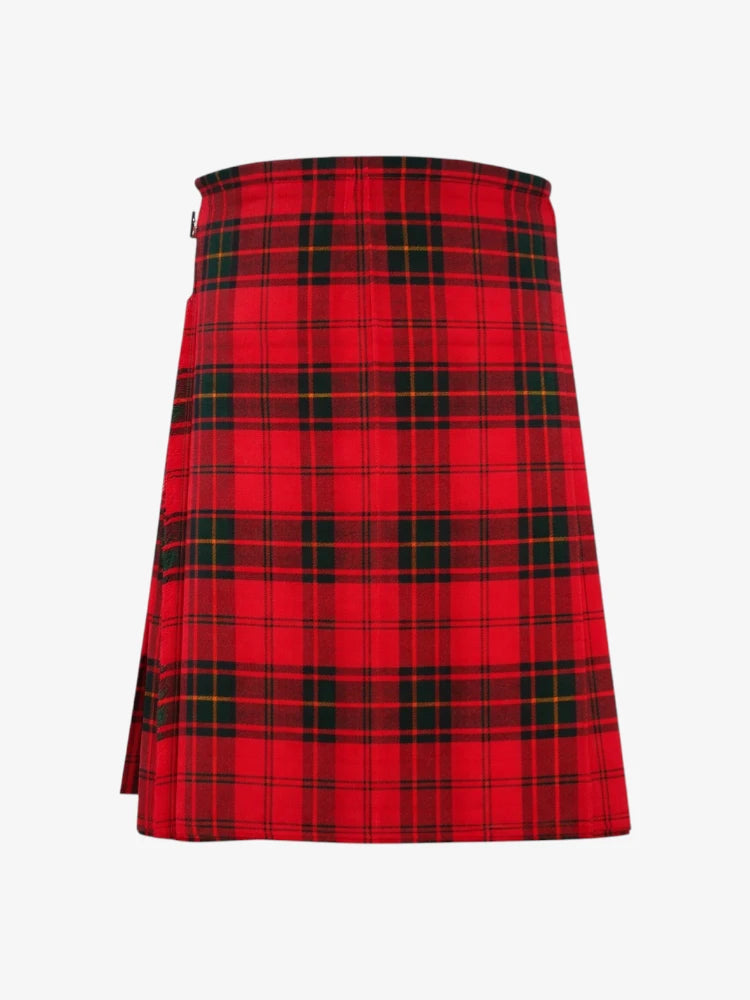 Red plaid kilt on a white background