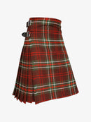 Red and green plaid kilt on a white background