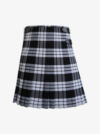 Plaid kilt with a button detail on a white background