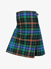 Plaid kilt with a belt on a white background