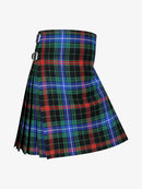 Plaid kilt with a belt on a white background