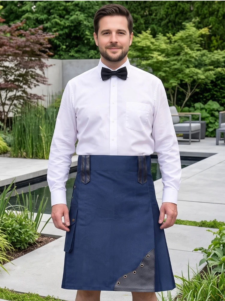 Custom Made Dark Blue Utility Kilt