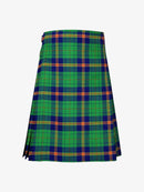 Green plaid kilt on a white background