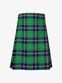 Green plaid kilt on a white background