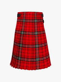 Red plaid kilt on a white background
