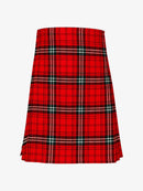 Red plaid kilt on a white background