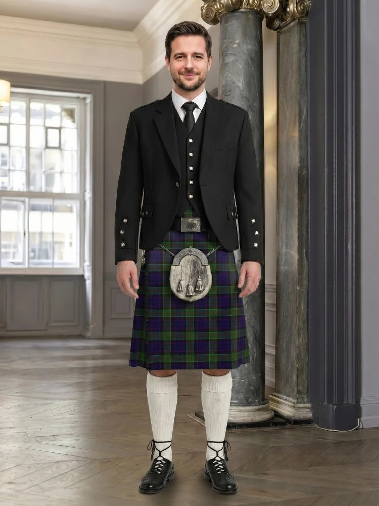 Newman Tartan Kilt And Argyle Jacket Outfit