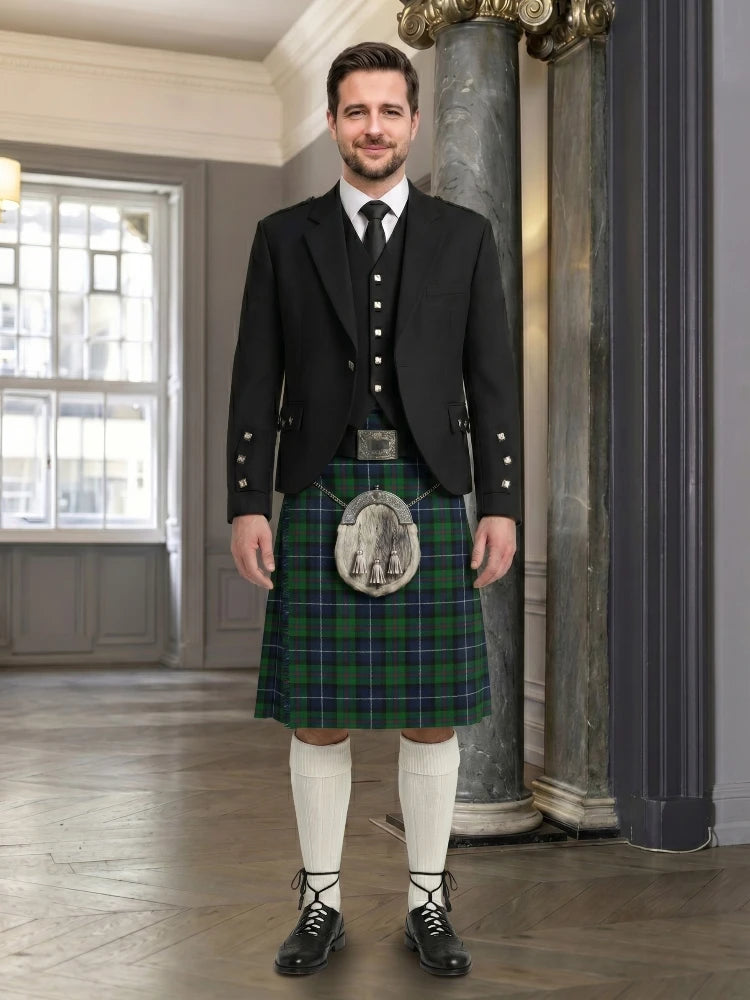 Peebles Beltane Centenary Tartan Kilt And Argyle Jacket Outfit