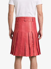 Pink Leather Utility Kilt Back
