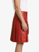 Red Leather Utility Kilt Right