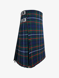 Plaid kilt with a silver belt on a white background