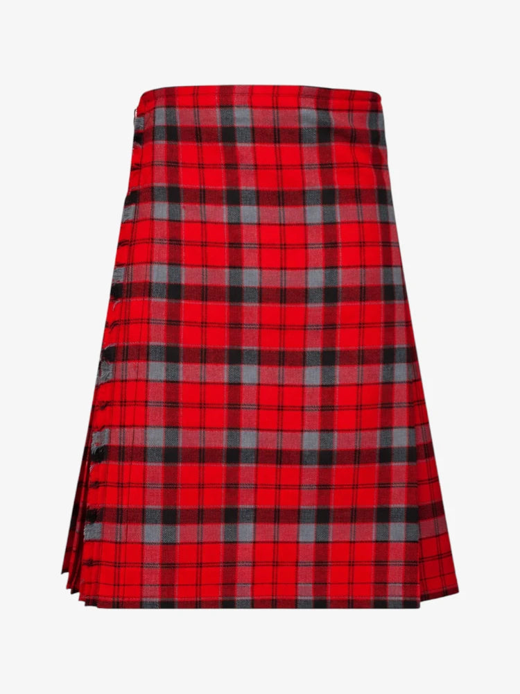 Red plaid kilt on a white background