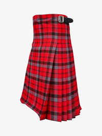 Red and black plaid kilt on a white background