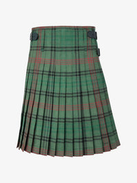 Green plaid kilt on a white background