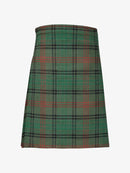 Green plaid kilt on a white background