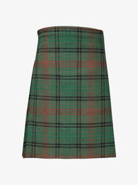 Green plaid kilt on a white background