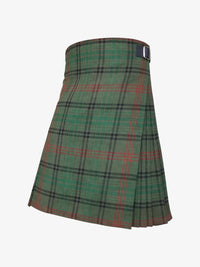 Green plaid kilt on a white background