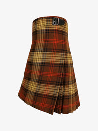 Plaid kilt with a buckle on a white background