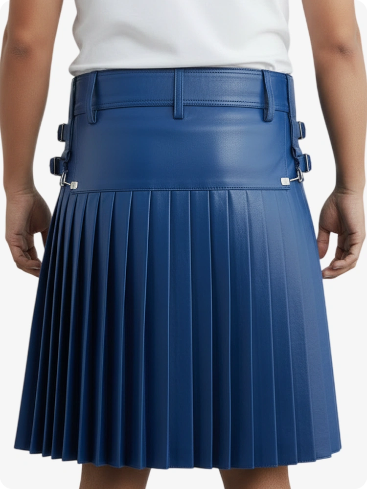 Royal Blue skirt with a front pocket on a white background