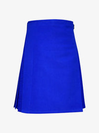 Blue kilt on a white background