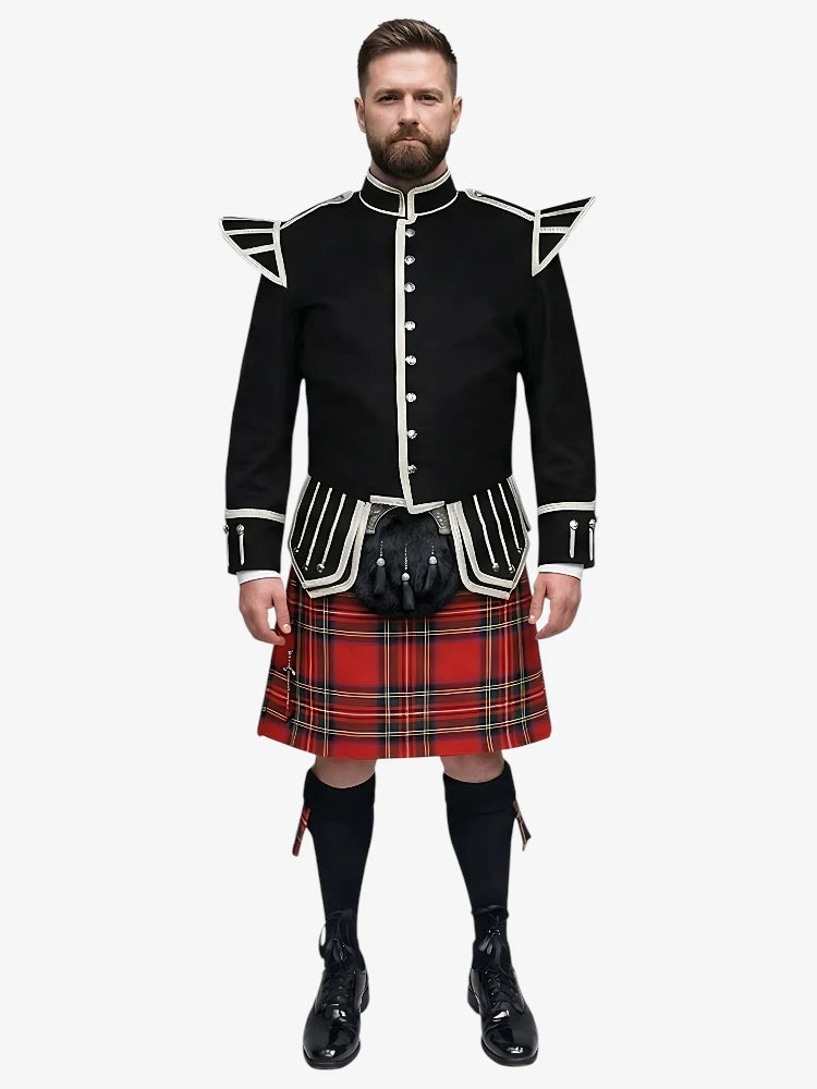 Royal Stewart Tartan Doublet Kilt Outfit