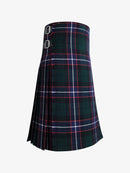 Plaid kilt with a visible belt on a white background