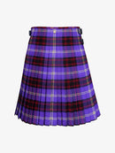 Purple plaid kilt on a white background
