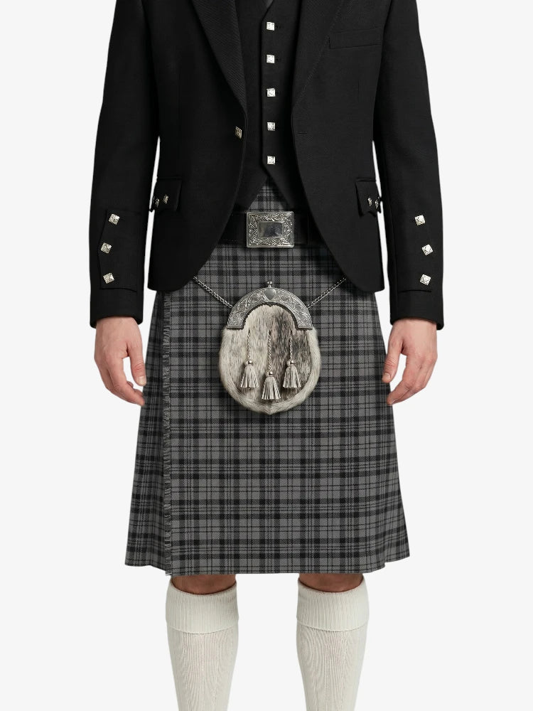 Scott Black and Grey Tartan Kilt