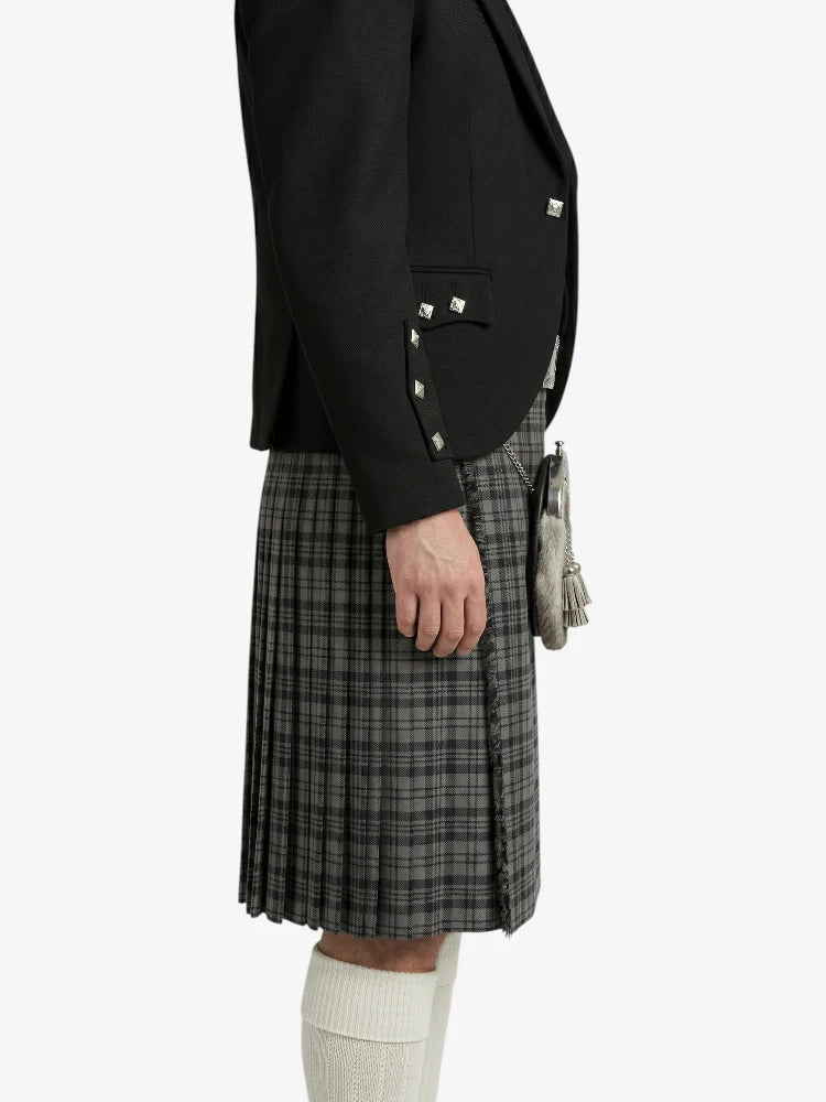 Scott Black and Grey Tartan Kilt