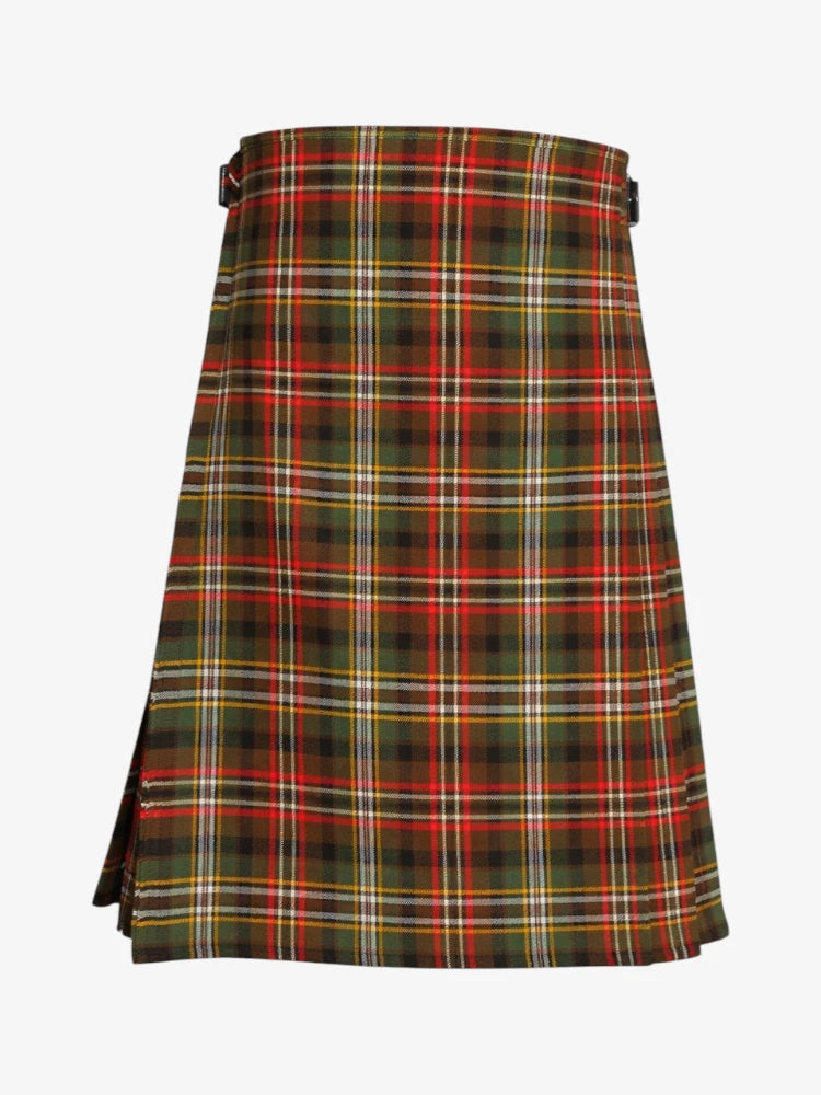 Plaid kilt on a white background