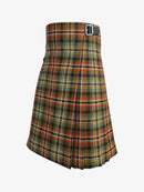 Plaid kilt with a belt on a white background