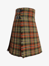 Plaid kilt with a white background