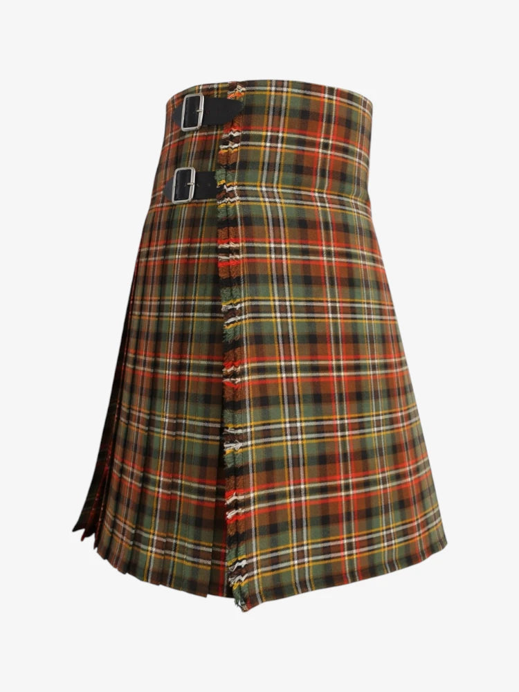 Plaid kilt with a white background