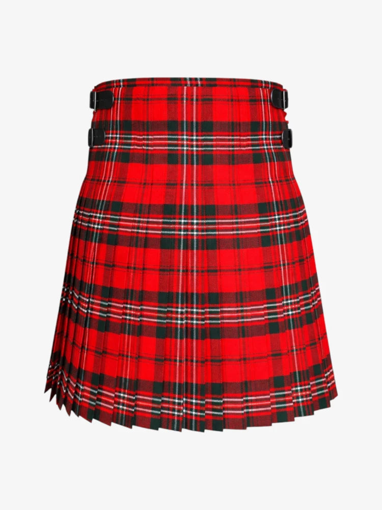 Red plaid kilt on a white background