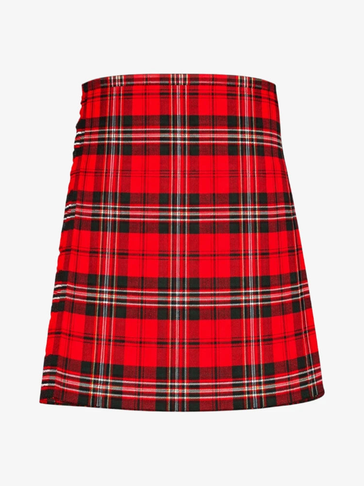 Red plaid kilt on a white background