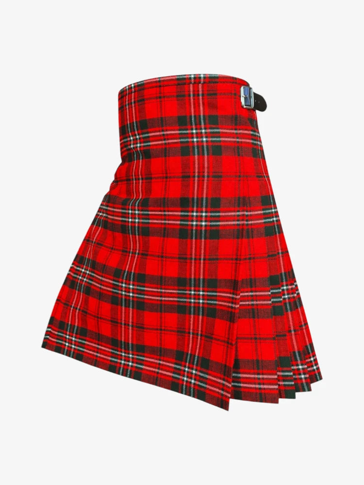Red plaid kilt on a white background