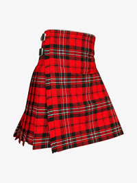 Red and black plaid kilt on a white background